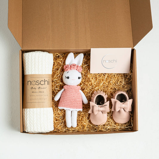 Sophia Organic Baby Girl Gift Box_Beige Decke - 3 Stück