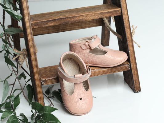 Pastel Pink Baby Nora Mary Janes Shoes