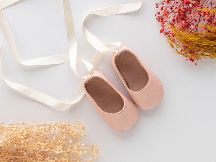 Pastel Pink Baby Ayla Ballerina Shoes Noschi
