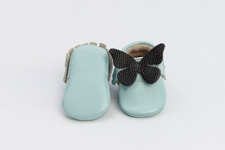Blue Baby Olivia Bow Girl Shoes