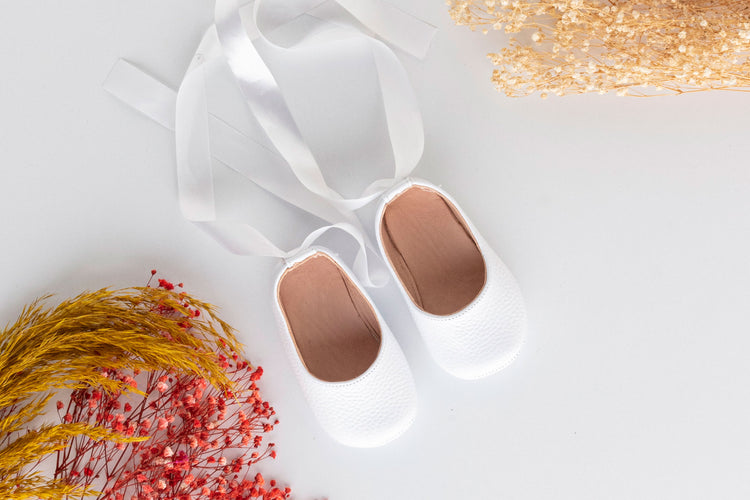 White Baby Ayla Ballerina Shoes