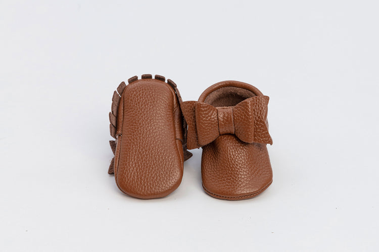 Brown Baby Sophia Bow Shoes