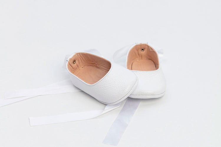 White Baby Ayla Ballerina Shoes