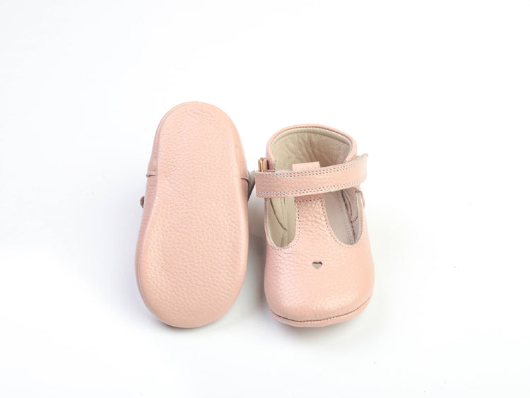 Pastel Pink Baby Nora Mary Janes Shoes