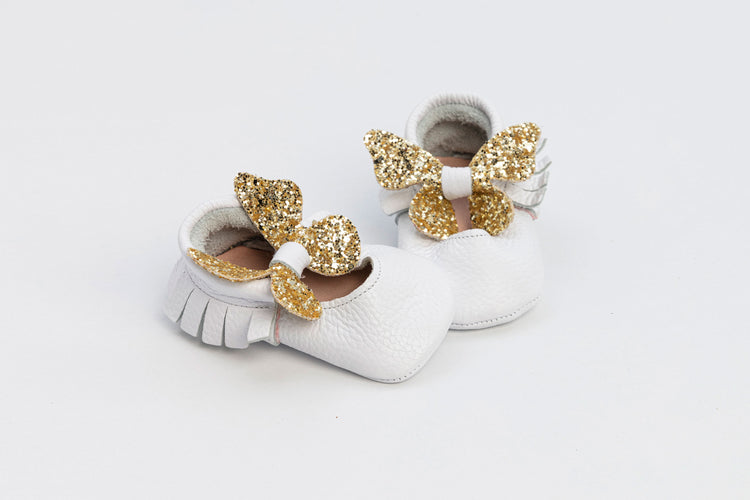 White Baby Aria Shine Mary Jane Shoes