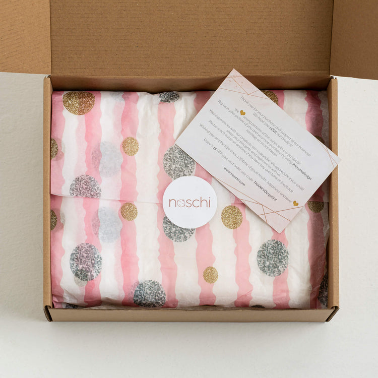 Ayla Organic Baby Girl Gift Box Beige Blanket - 3 Pieces