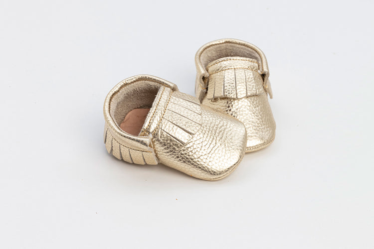 Gold Baby Jules Unisex Fringe Classics Schuhe