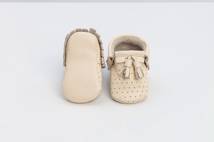 Beige Baby Mason Tassel Boy Shoes