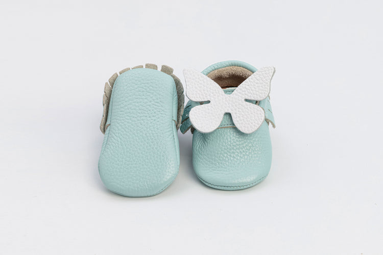 Blue Baby Olivia Bow Girl Shoes