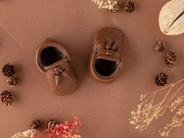 Brown Baby Mason Tassel Boy Shoes