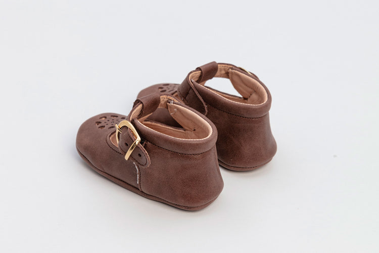 Brown Baby Kayla T-Bar Shoes