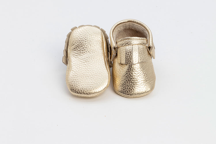 Gold Baby Jules Unisex Fringe Classics Shoes