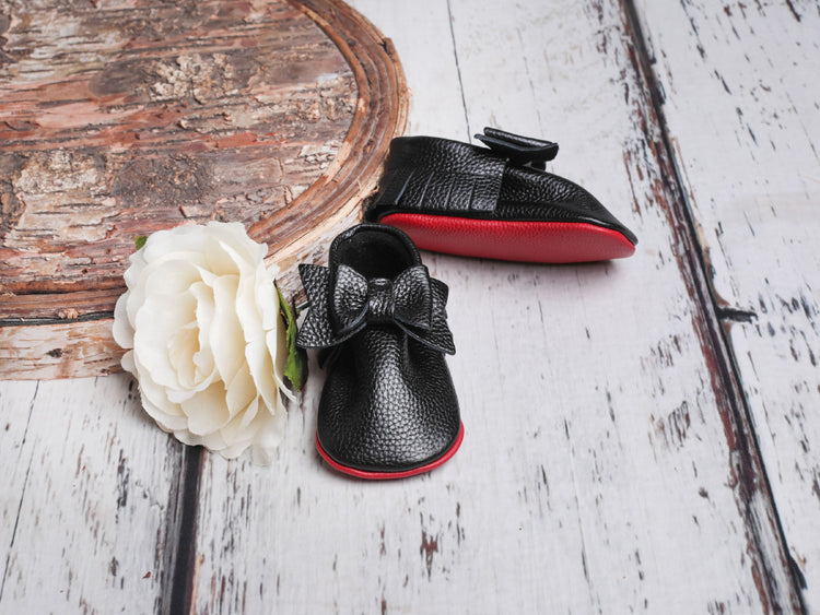Rote Baby-Sophia-Bogen-Schuhe