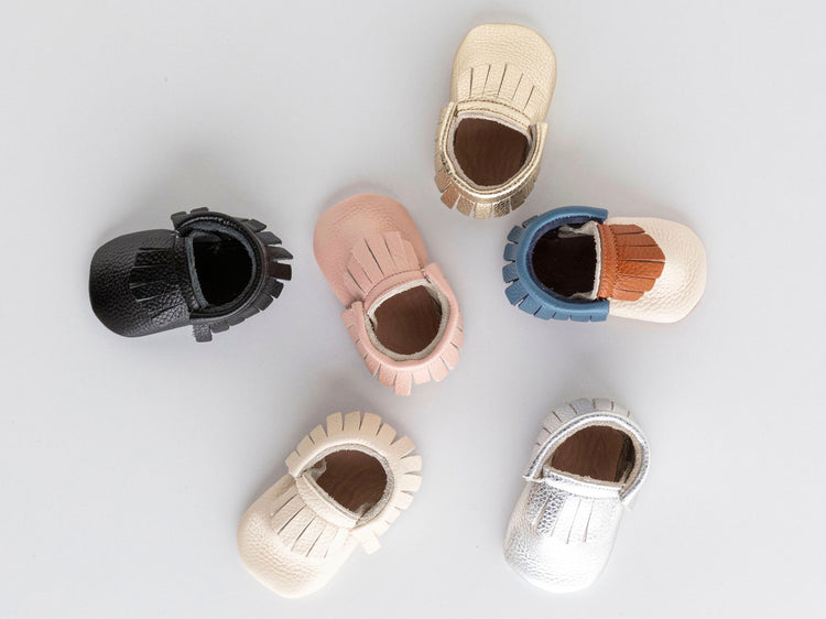 Pastellrosa Baby Jules Unisex Fringe Classics Schuhe