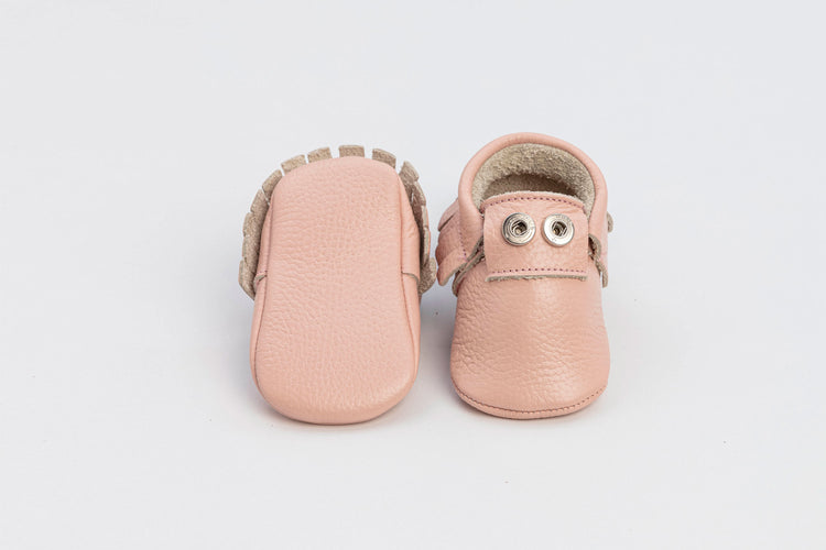 Pastellrosa-Baby-Olivia-Bogen-Mädchen-Schuhe